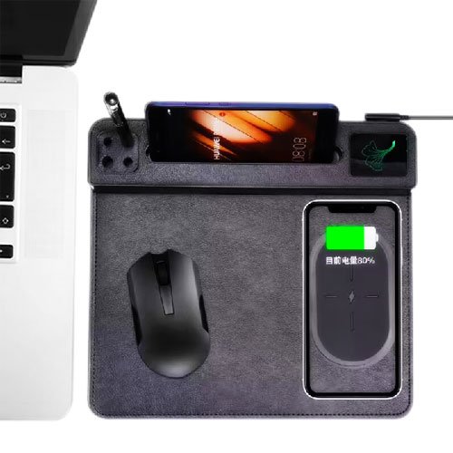 Light-Up Logo Wireless Charging Mouse Pad