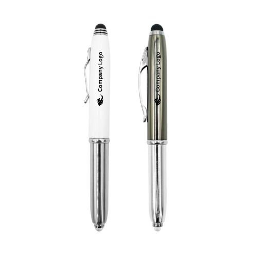 3 in 1 Metal Pens with Stylus and Light