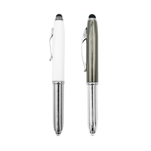 3 in 1 Metal Pens with Stylus and Light