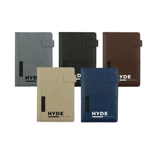 A5 PU Notebooks with Front Pocket & Magnetic Flap