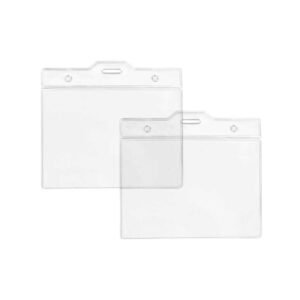 Clear Plastic ID Card Holder - Horizontal