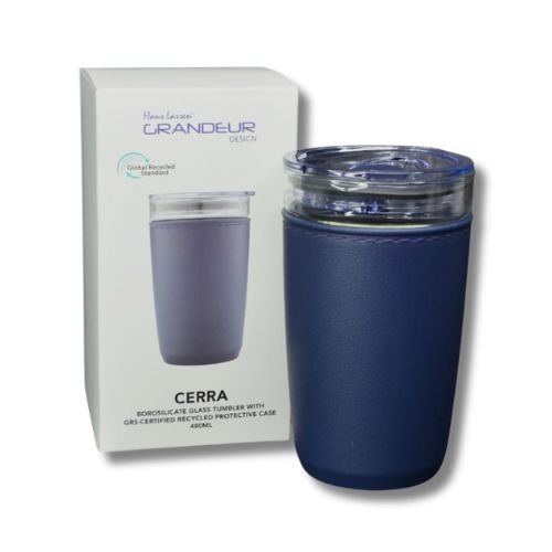 Premium Glass Tumbler with Recycled Protective Sleeve
