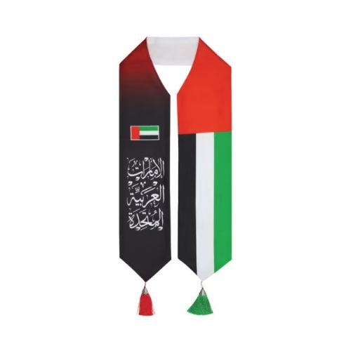 UAE Flag Scarf with Arabic WritingUAE Flag Scarf with Arabic Writing