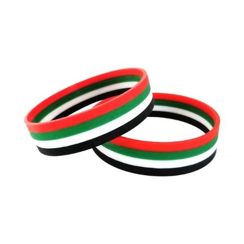 UAE Flag Coloured Silicone Wristbands