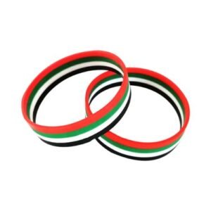 UAE Flag Coloured Silicone Wristbands