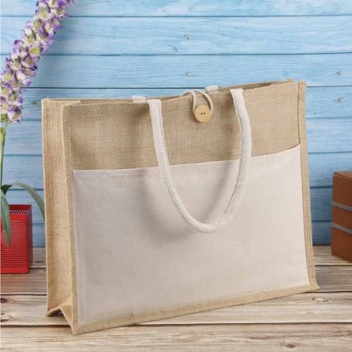 UAE National Day Jute Bags with Cotton Pocket