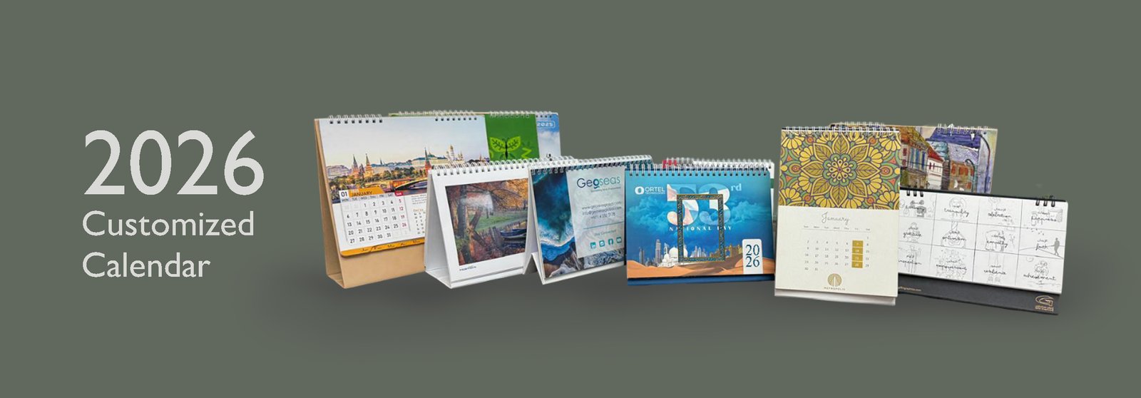 2026 Calendar Table Top