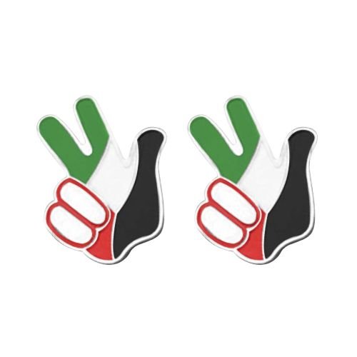 Symbol of Pride and Unity – UAE Three-Finger Sign Badges