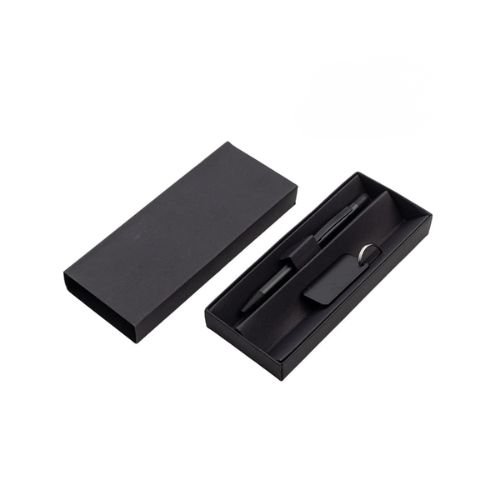 Recycled Aluminium Pen Keychain Gift Set Black | Corporate Gifts Dubai