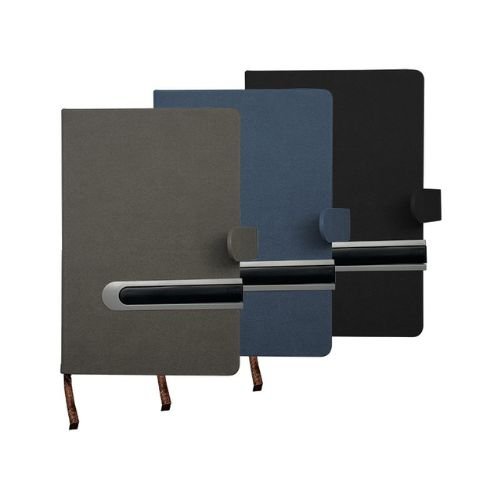 A5 Thick Notebook with Sliding Pen Slot | Promotional Gifts Dubai