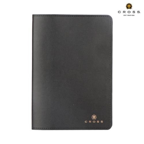 A5 genuine leather planner portfolio with replaceable notebook, card and document compartments. Ideal for executive and corporate gifts in Dubai and UAE.