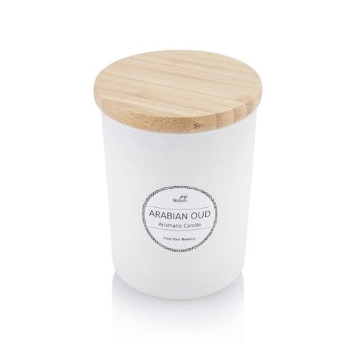 Arabic Oudh Scented Glass Candle White | Corporate Gifts Dubai