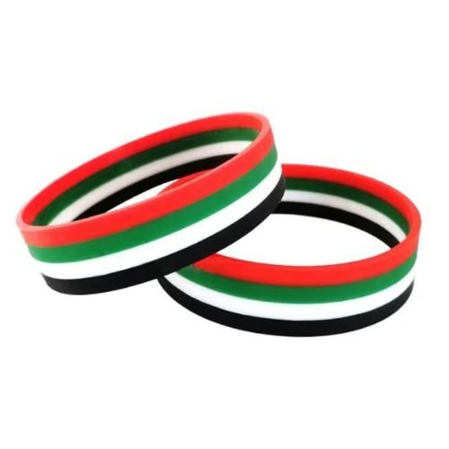 UAE Flag Silicone Wristbands Ready Stock | Promotional Gifts Dubai