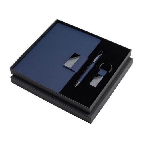 Notebook Keychain Pen Gift Set Blue | Corporate Gifts Dubai