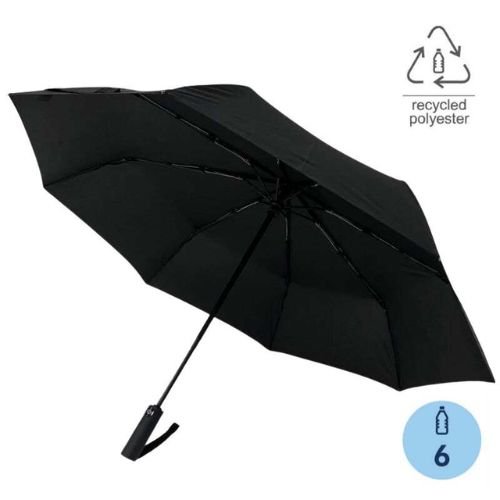 23 Inch RPET Umbrella SPF50 Black | Corporate Gifts Dubai