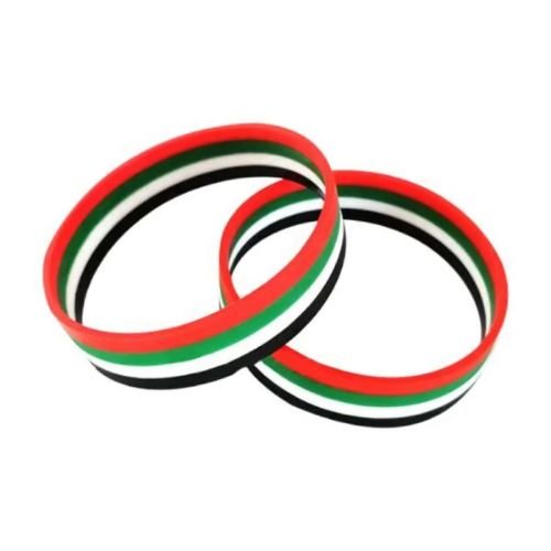 UAE Flag Silicone Wristbands Ready Stock | Corporate Gifts Supplier Dubai
