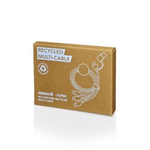 Recycled 6-in-1 Charging Cable Black | Corporate Gifts Supplier Dubai