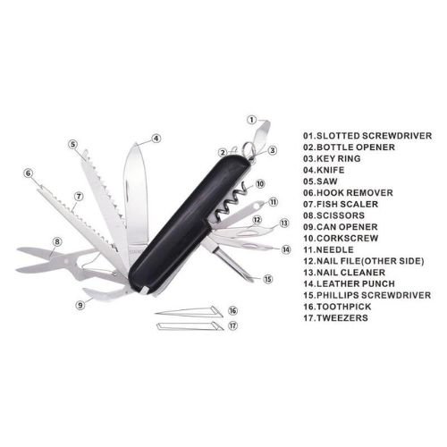 17-in-1 Multi Function Tool Black | Corporate Gifts Supplier Dubai