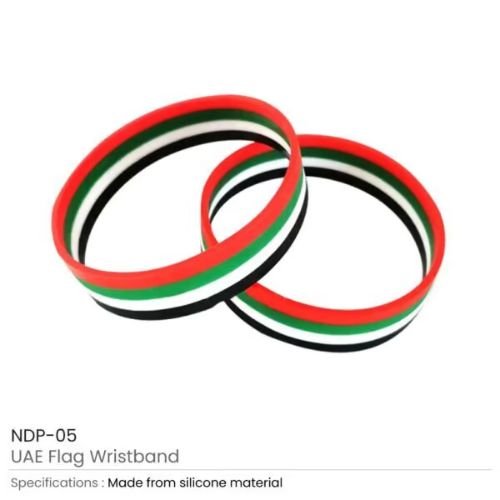 UAE Flag Silicone Wristbands Ready Stock | Corporate Gifts Dubai