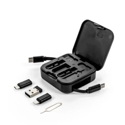 Retractable 60W Charging Cable Set Bamboo | Corporate Gifts in Dubai