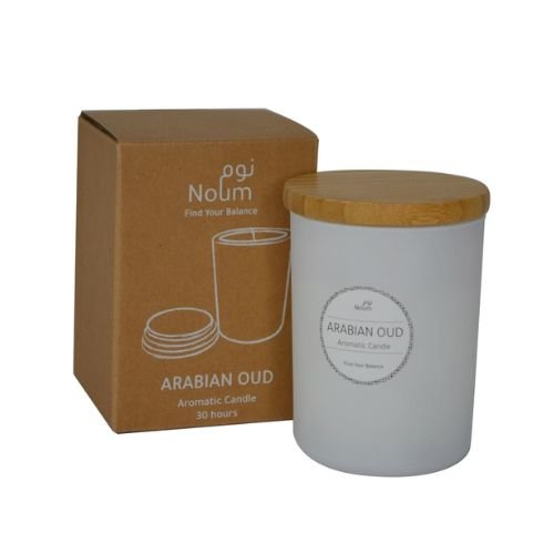 Arabic Oudh Scented Glass Candle White | Corporate Gifts in Dubai