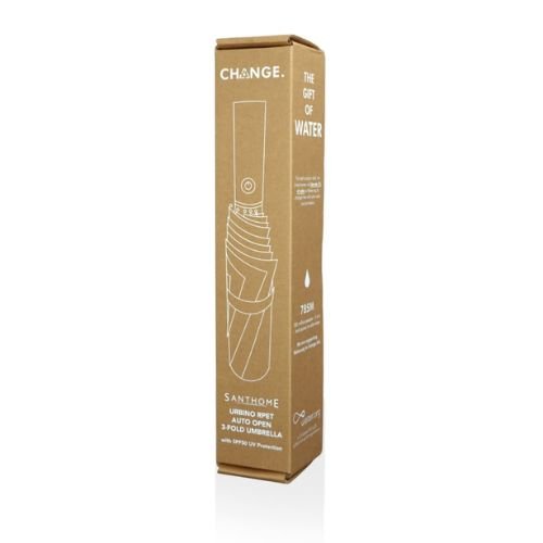 23 Inch RPET Umbrella SPF50 Black | Promotional Gifts in Dubai