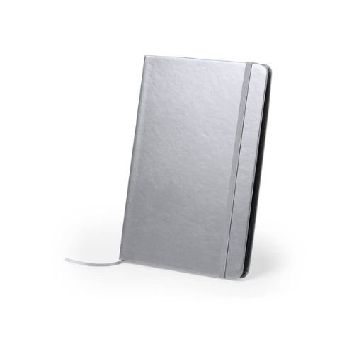 Metallic Silver PU A5 Notepad | Corporate Gifts Dubai