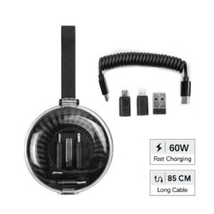 60W Curled Charging Cable and Adapter Kit | Corporate Gifts Dubai