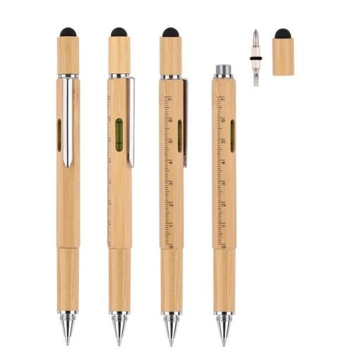 5-in-1 Bamboo Multifunction Pen | Corporate Gifts in Dubai