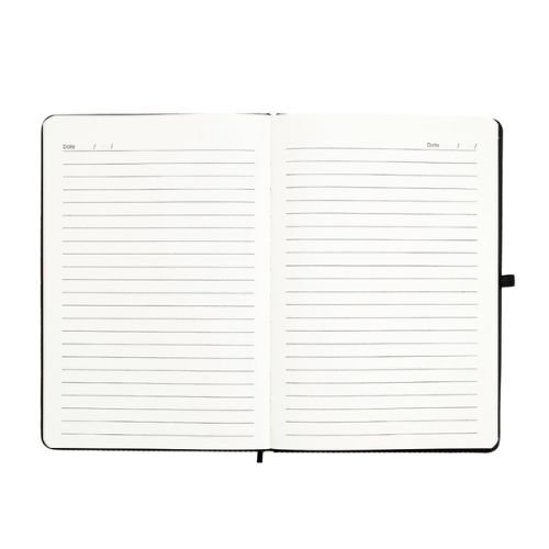 A5 Hardcover Notebook with Metal Plate Black | Promotional Gifts Dubai