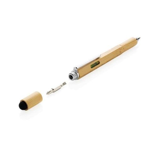 5-in-1 Bamboo Multifunction Pen | Corporate Gifts Supplier Dubai