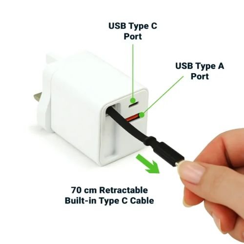 80W GaN Fast Charger with Type-C Cable | Corporate Gifts in Dubai