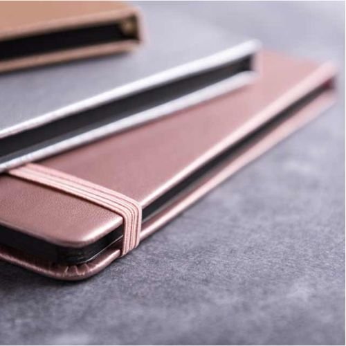 Metallic Silver PU A5 Notepad | Corporate Gifts in Dubai